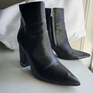 Calvin Klien Faux Leather Ankle Boots